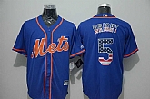 New York Mets #5 David Wright Blue USA Flag Fashion Stitched MLB Jersey,baseball caps,new era cap wholesale,wholesale hats